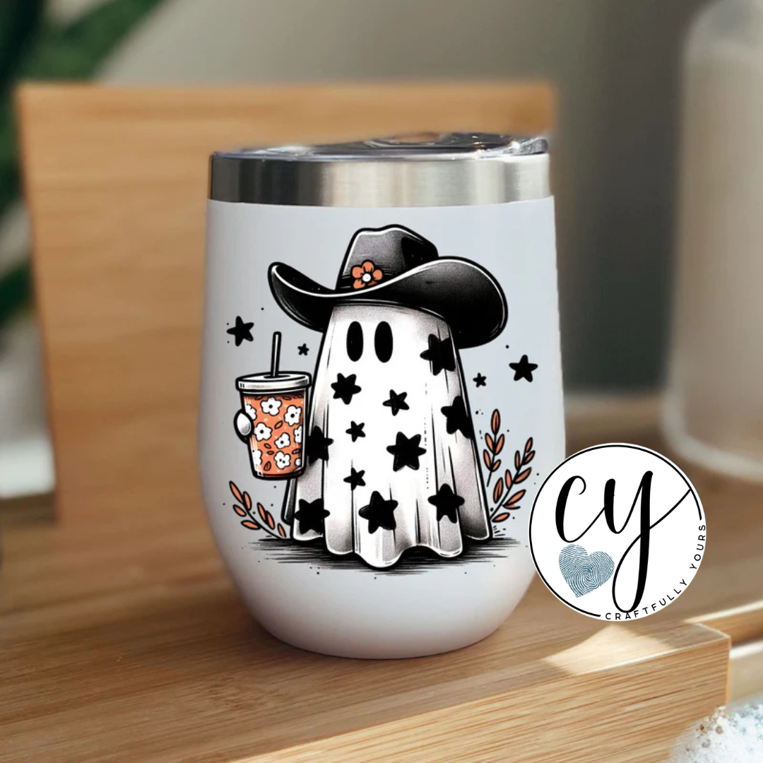 "Cowboy Ghost" Spooky Western Tumbler Decal