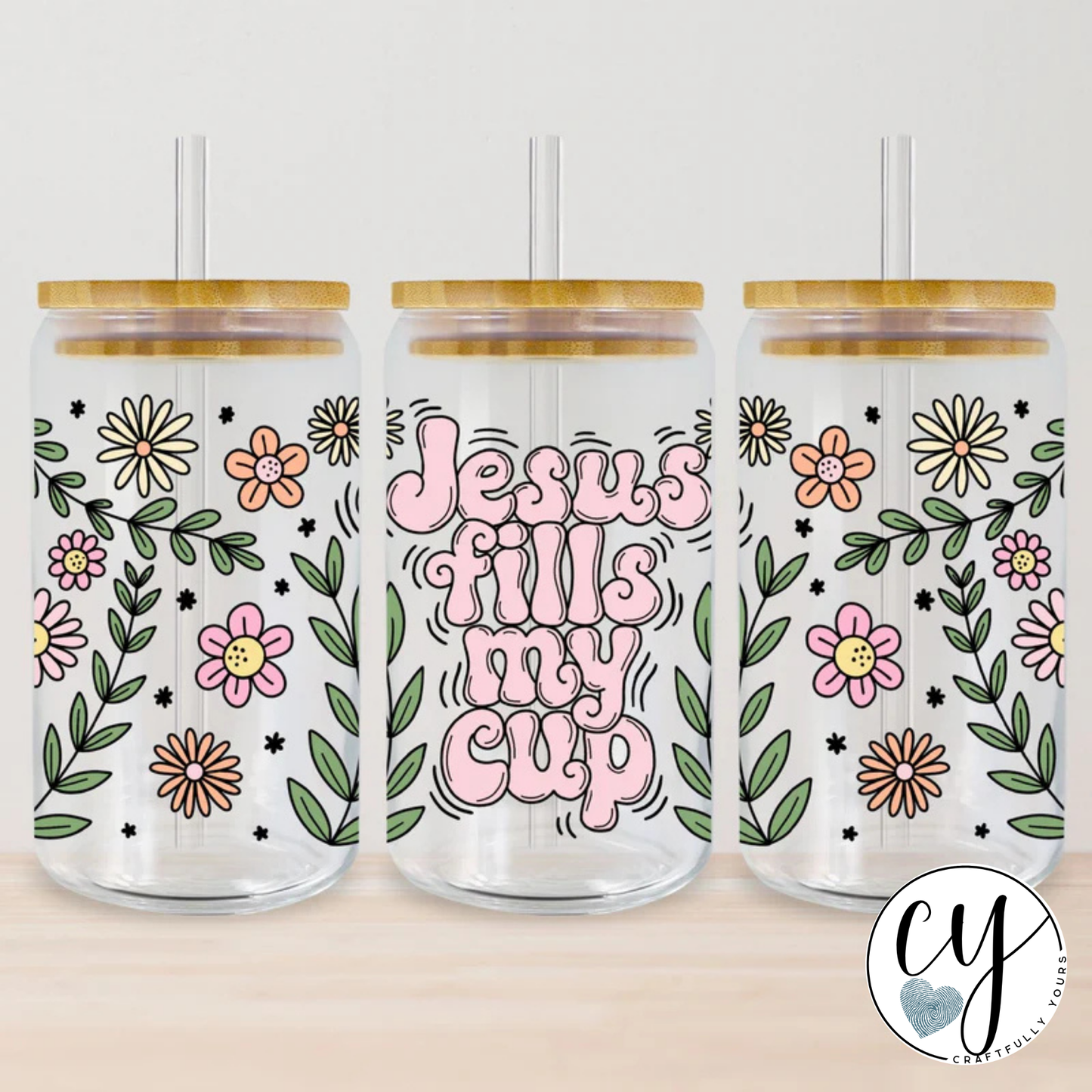 Faith & Hydration Tumbler Collection | Christian Gift for Mom | Glass or Acrylic