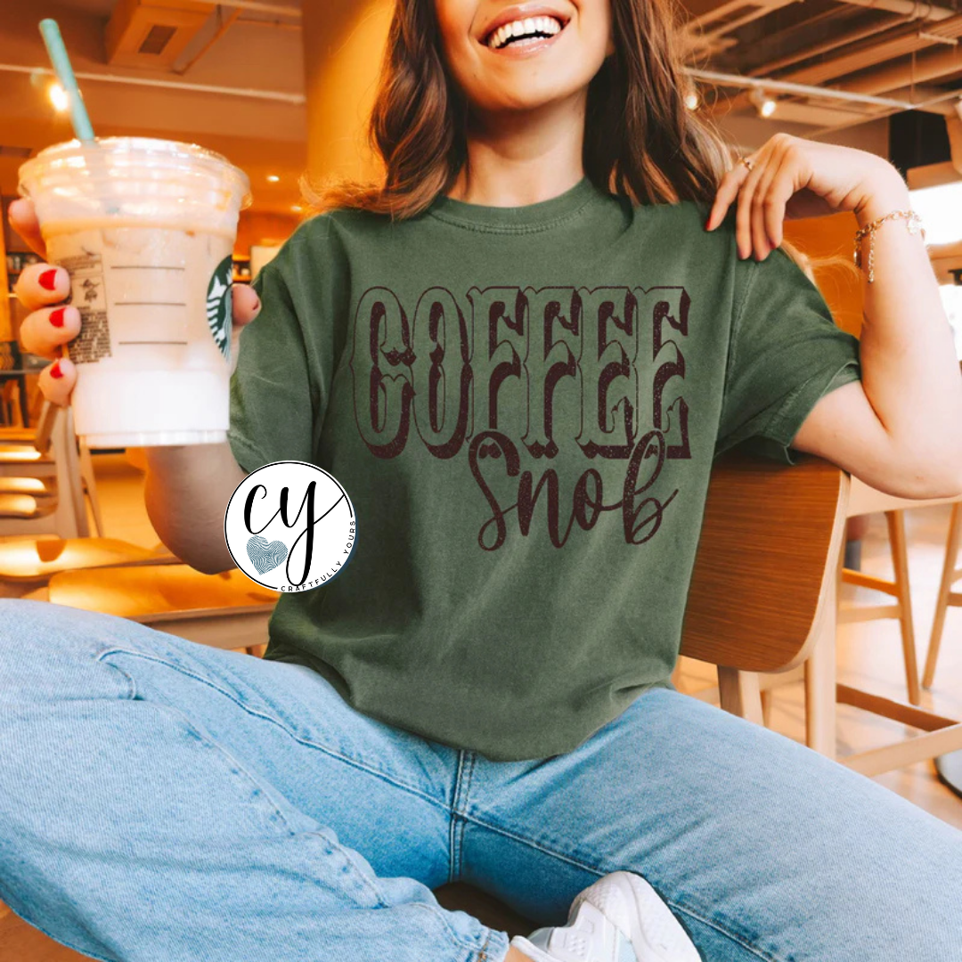 Coffee Snob Flat Tee