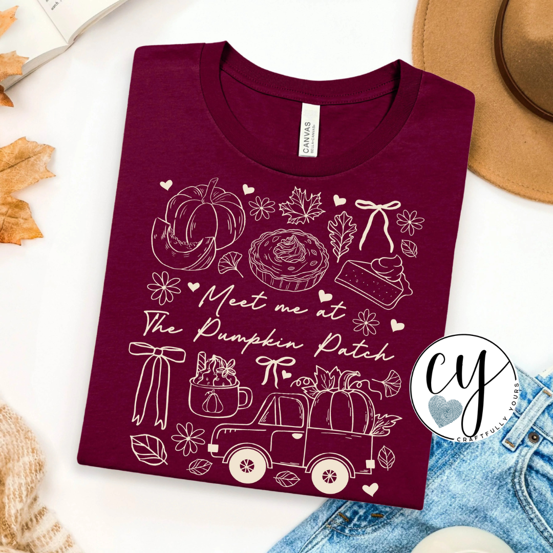 Meet Me at the Pumpkin Patch Doodles Tee