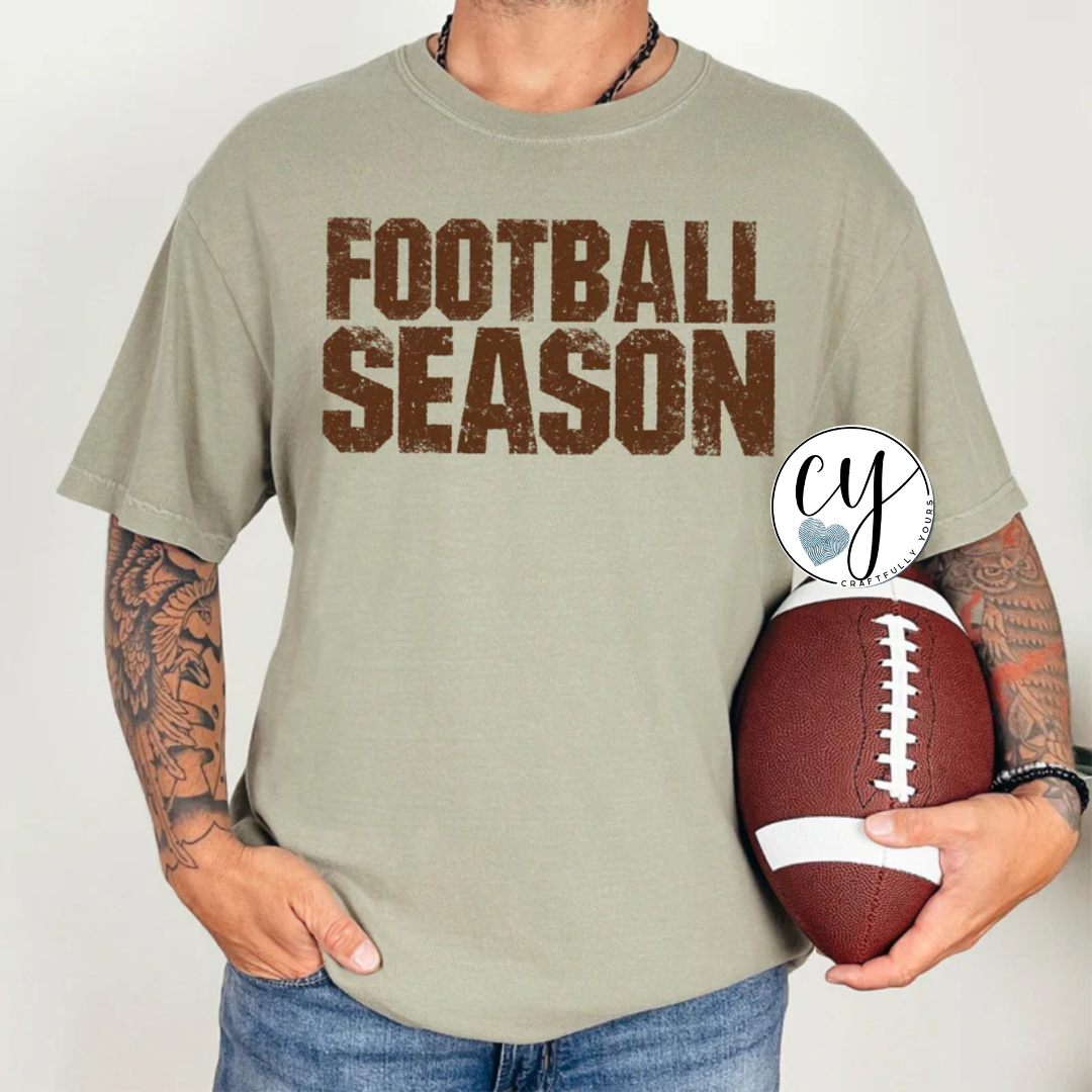 Football Season Grunge Tee | Distressed Game Day Shirt