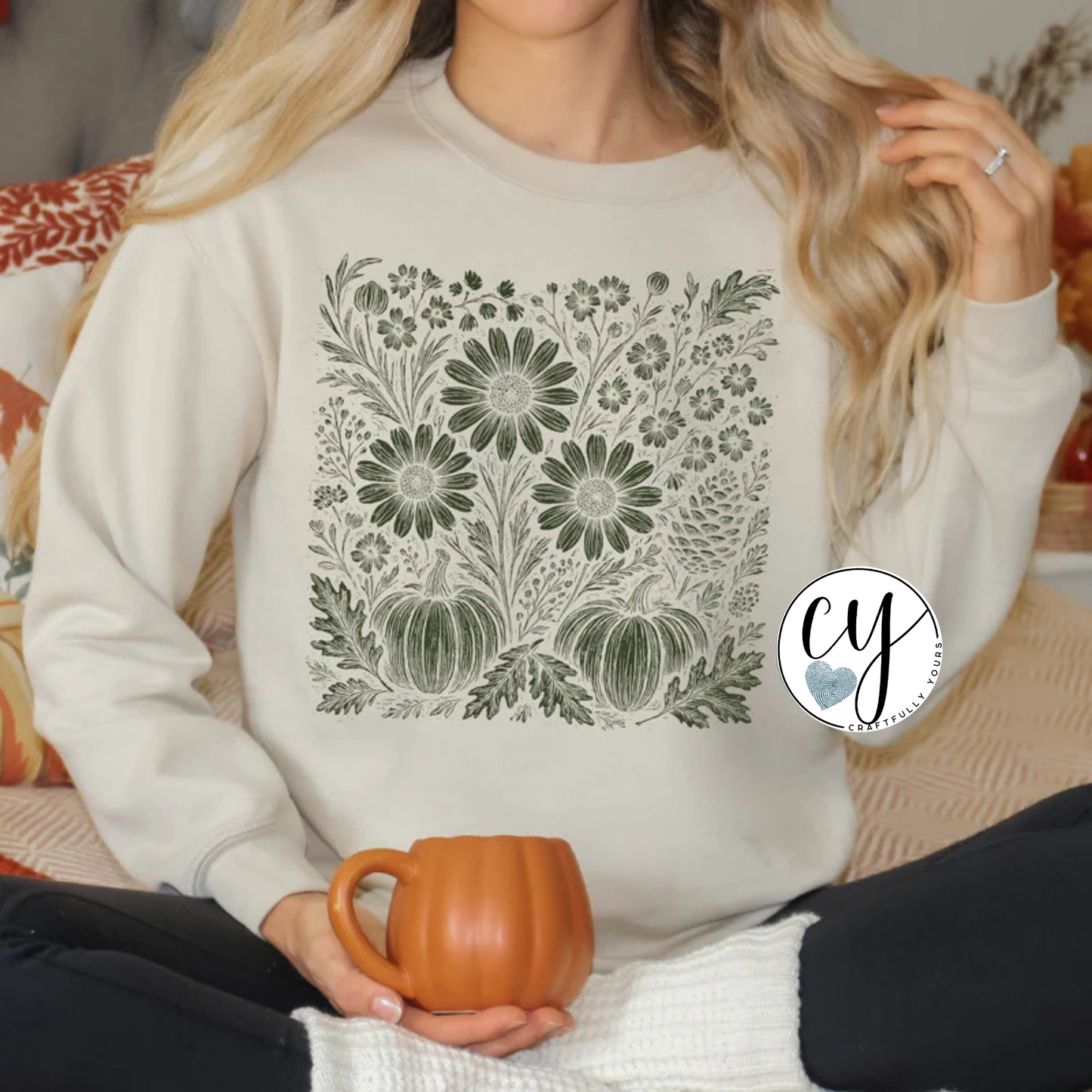 Autumn Wildflowers T-Shirt | Fall Floral Tee | Fall Vibes Shirt | Botanical Graphic Tee | Minimalist Autumn Shirt