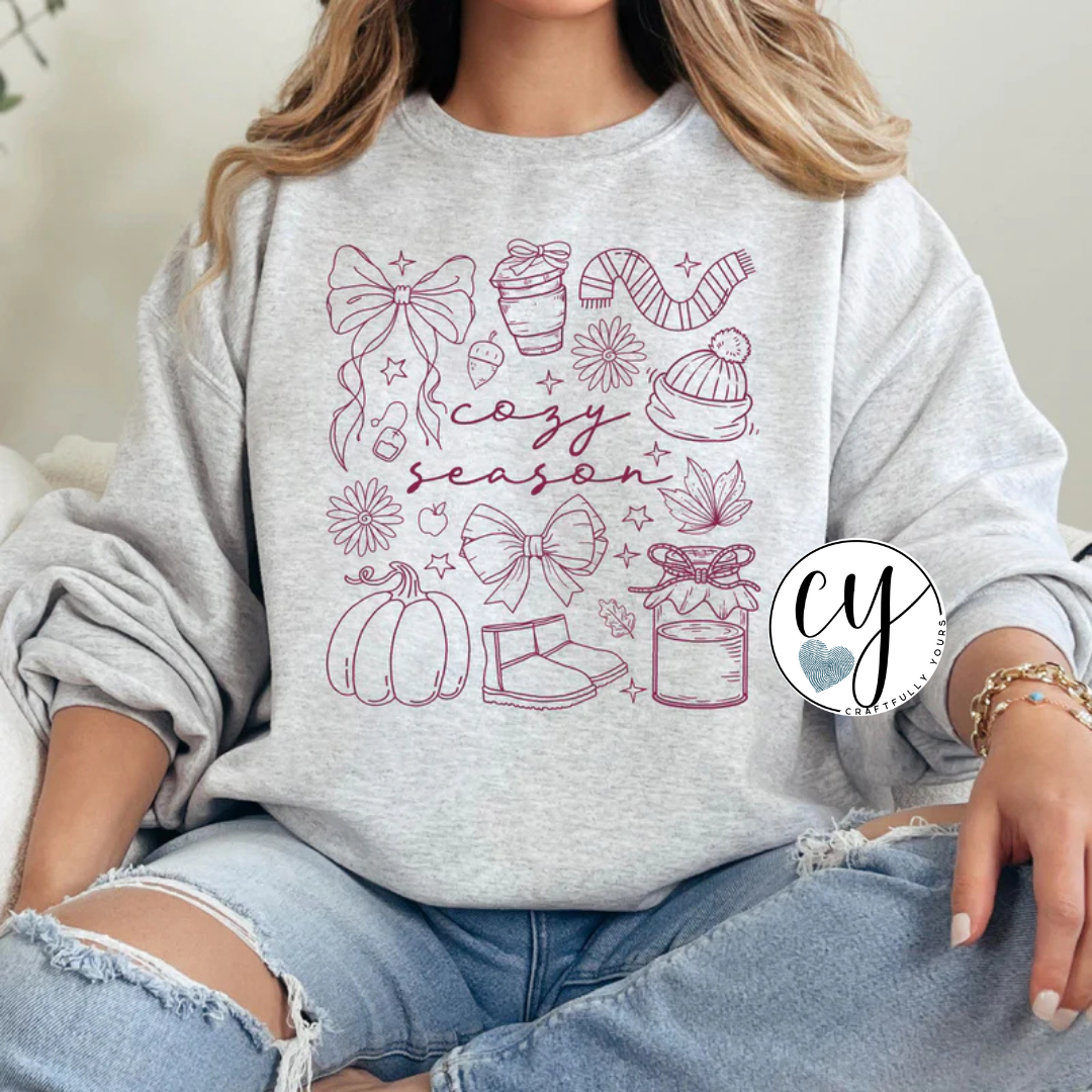 Cozy Season Essential Doodles Tee | Fall Comfort Shirt