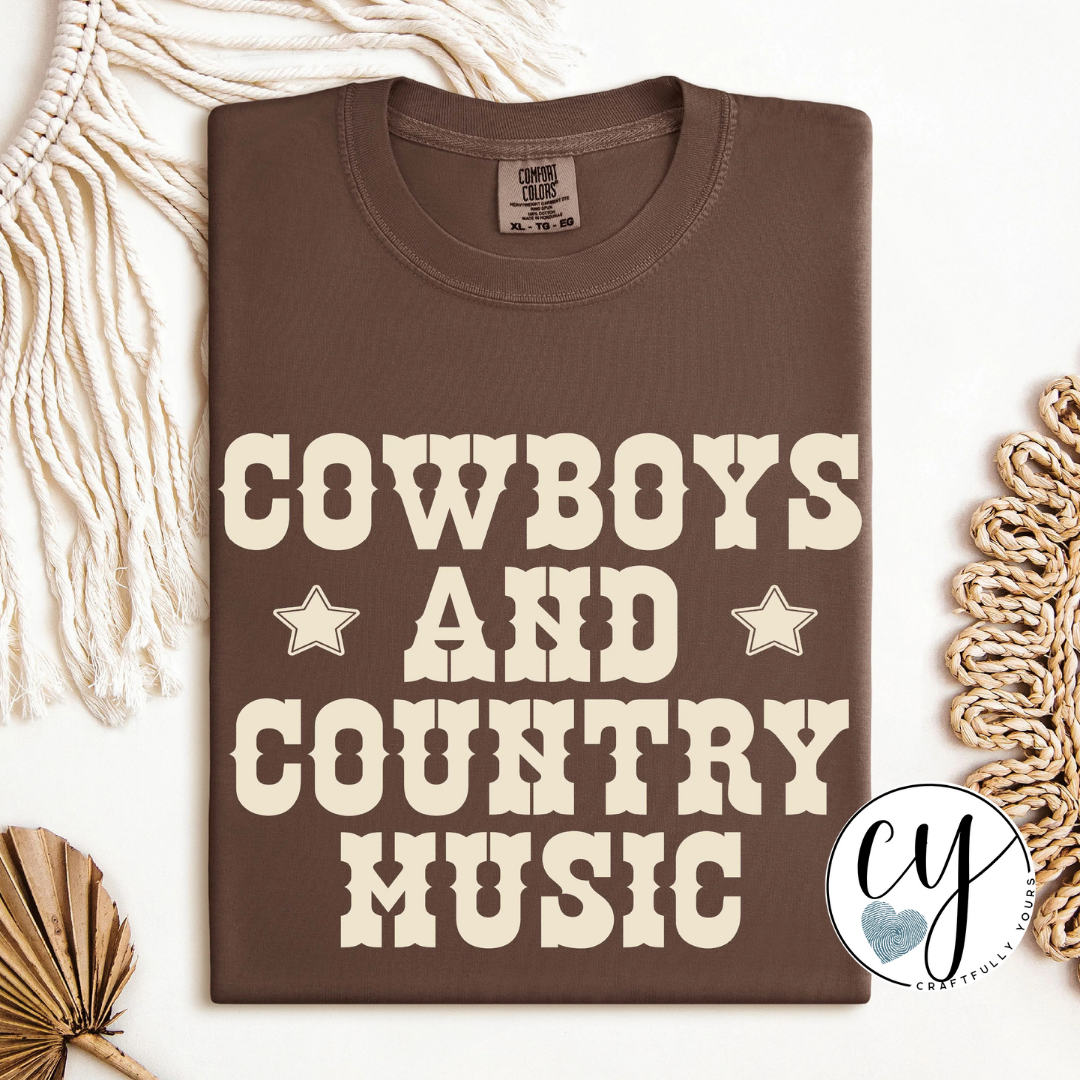 Cowboys and Country Music Stars Vintage Style Tee