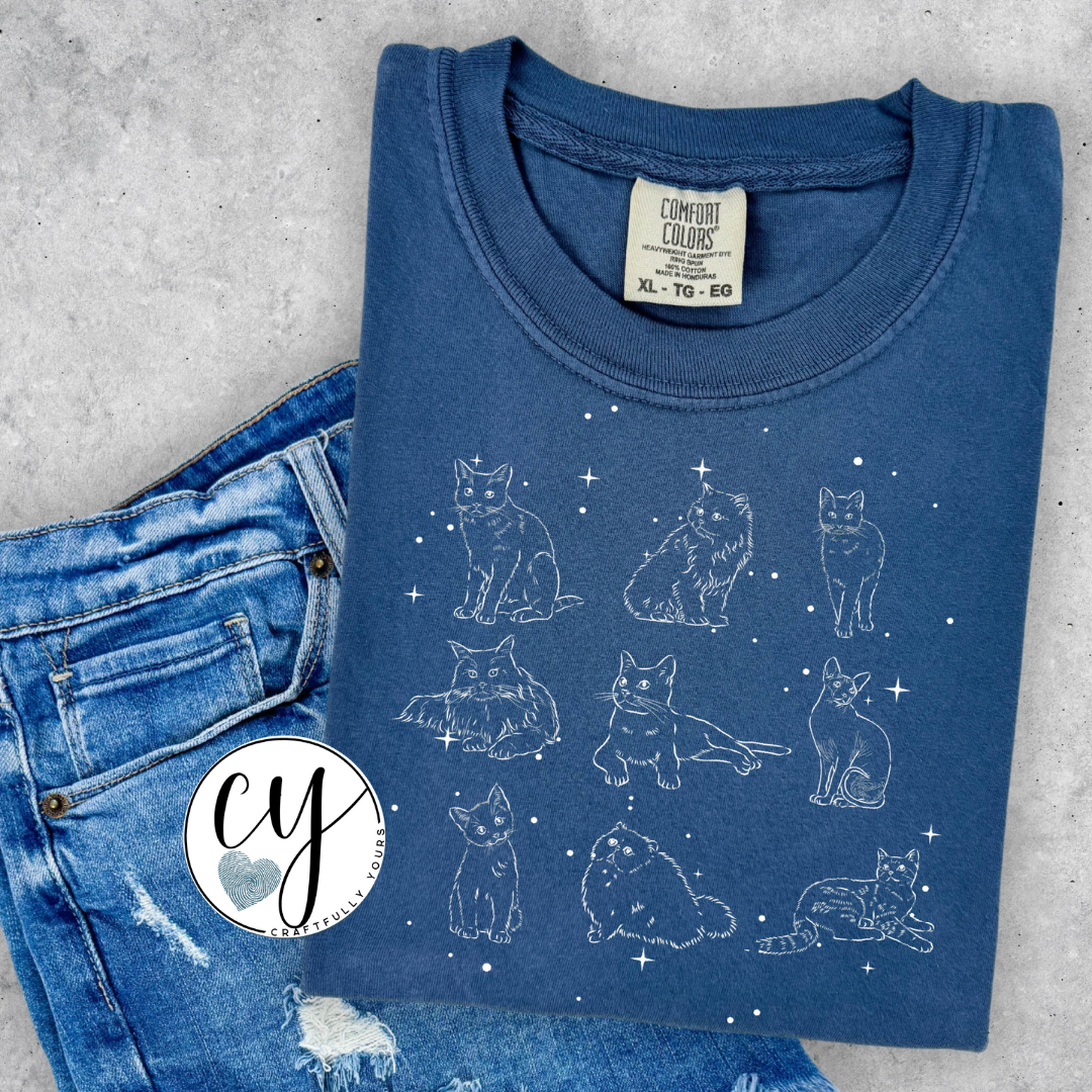 Spooky Kitty Collage Halloween Tee