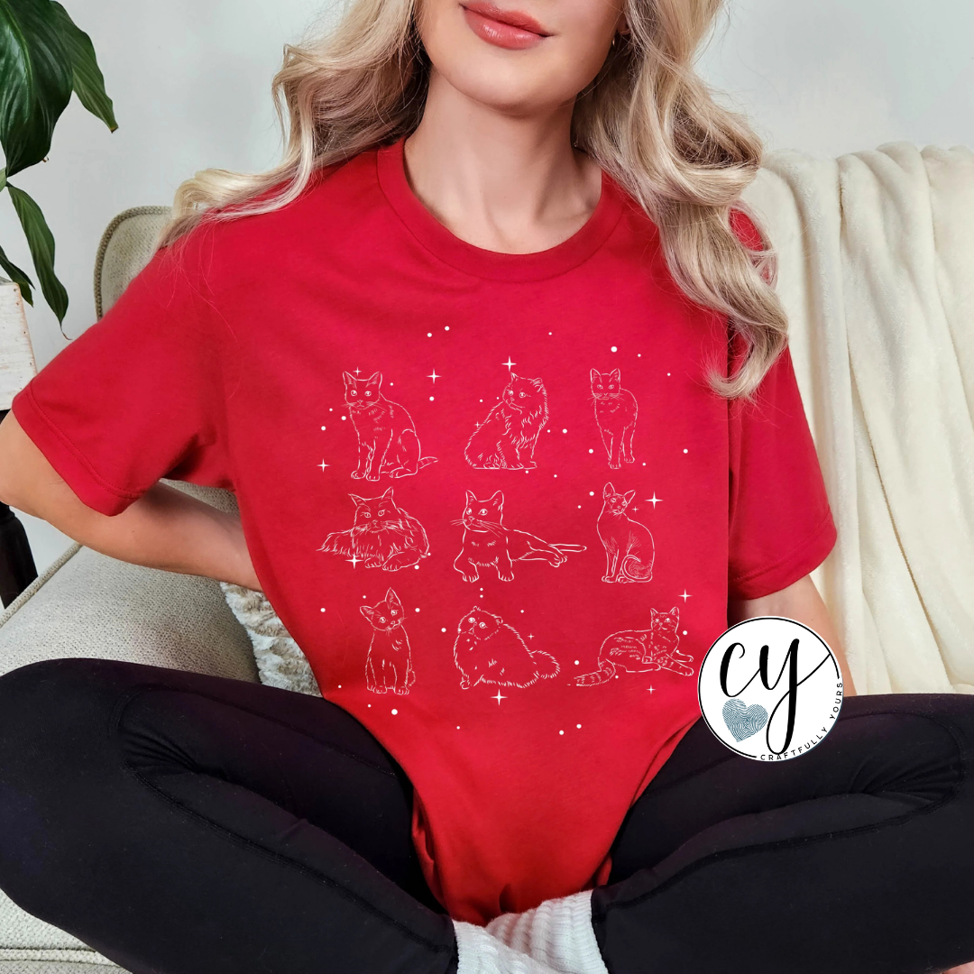 Spooky Kitty Collage Halloween Tee