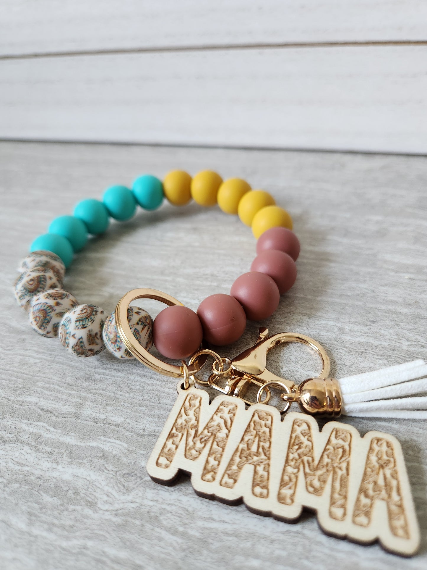 Boho Mama Wristlet Keychain – For the Mama Who Does It All (In Leggings)
