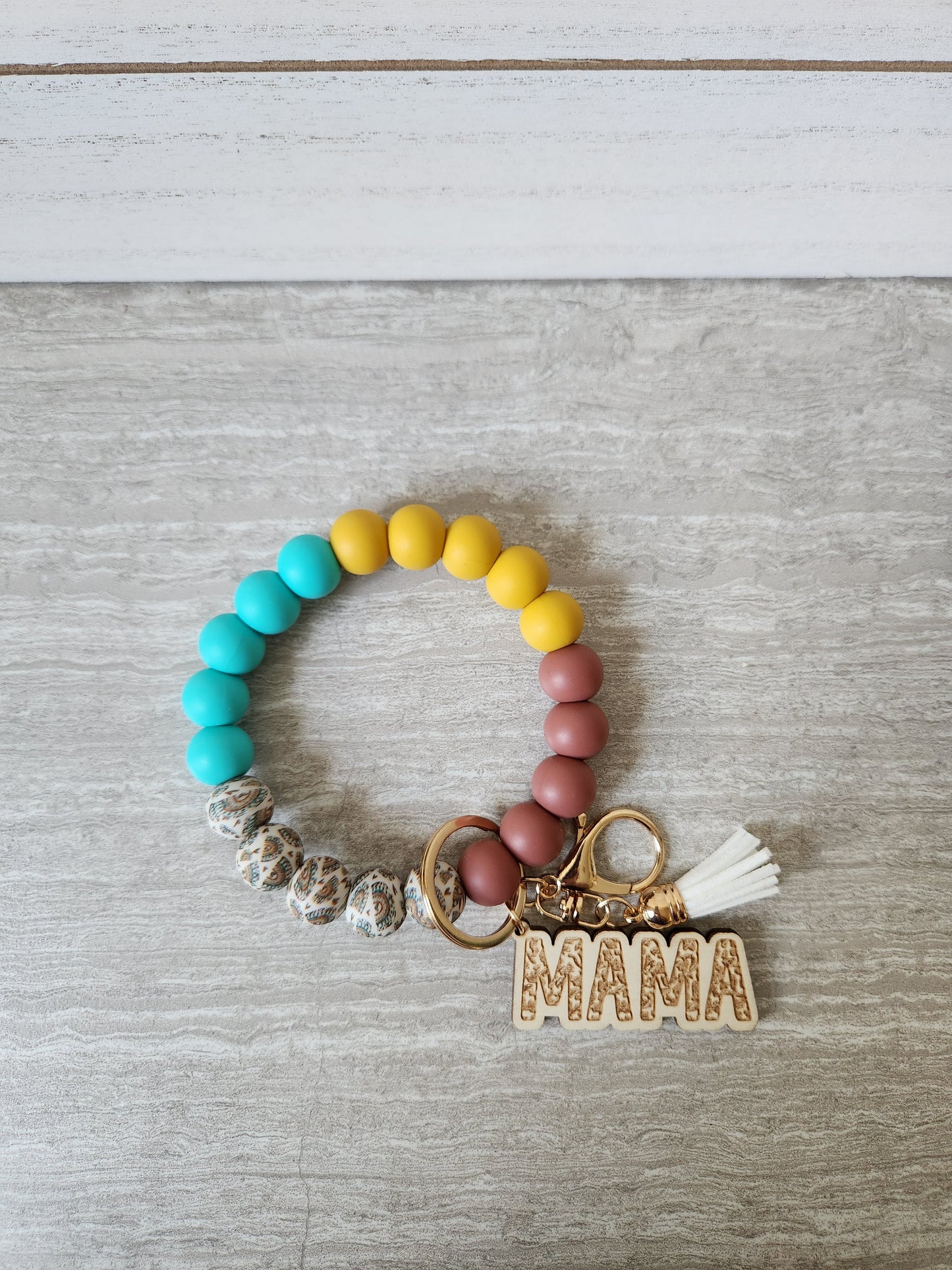 Boho Mama Wristlet Keychain – For the Mama Who Does It All (In Leggings)