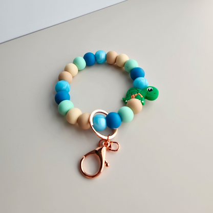 Ocean Breeze Turtle Wristlet Keychain | Heart Condition Support | Accessorize with a Purpose