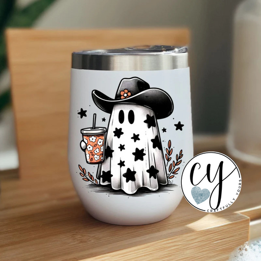 "Cowboy Ghost" Spooky Western Tumbler Decal