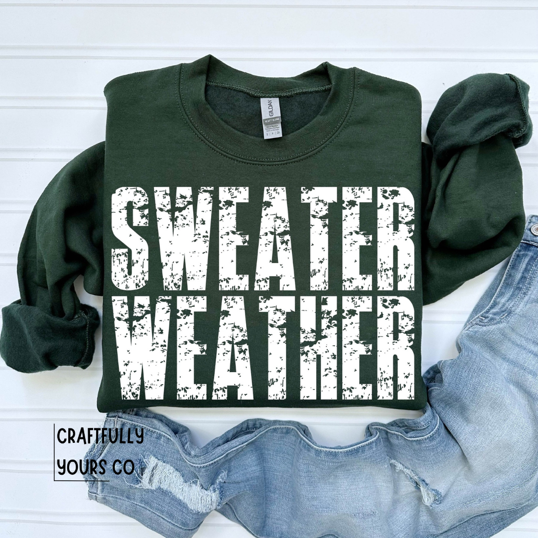Sweater Weather Distressed Block