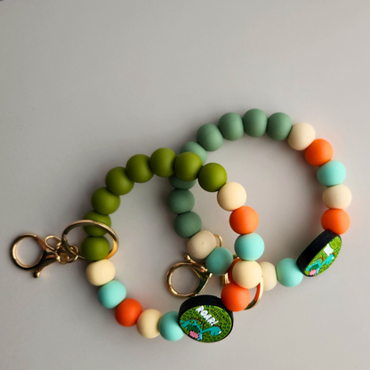 Roar for Jackson Dinosaur Wristlet Keychain | Leukemia Awareness | Accessorize with a Purpose