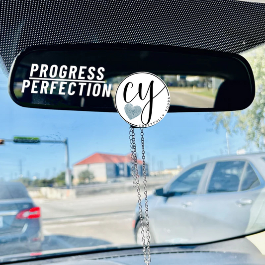 "Progress Over Perfection" Inspirational Car Decal
