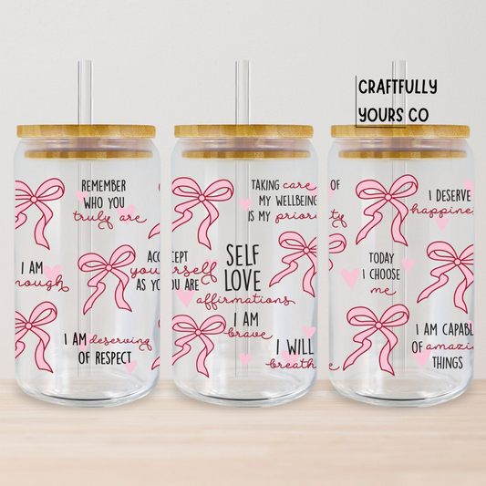 Self Love Affirmations 16 oz Tumbler