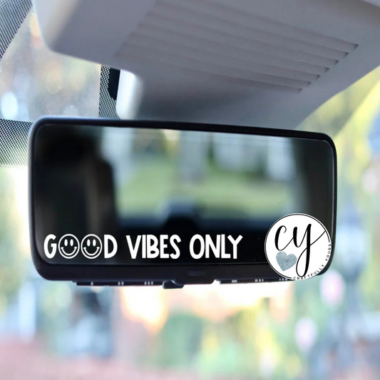 "Good Vibes Only" Cheerful Car Decal