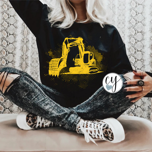 Excavator Silhouette Sweatshirt
