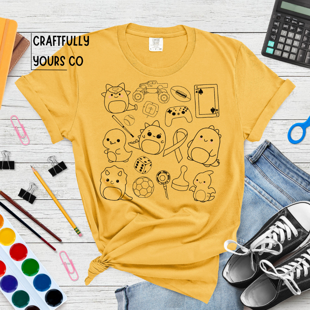 Jackson Doodles Tee | Hand-Drawn Comfort Tee for Everyday Chaos