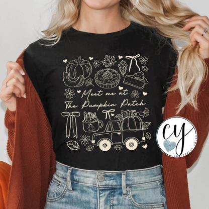 Meet Me at the Pumpkin Patch Doodles Tee