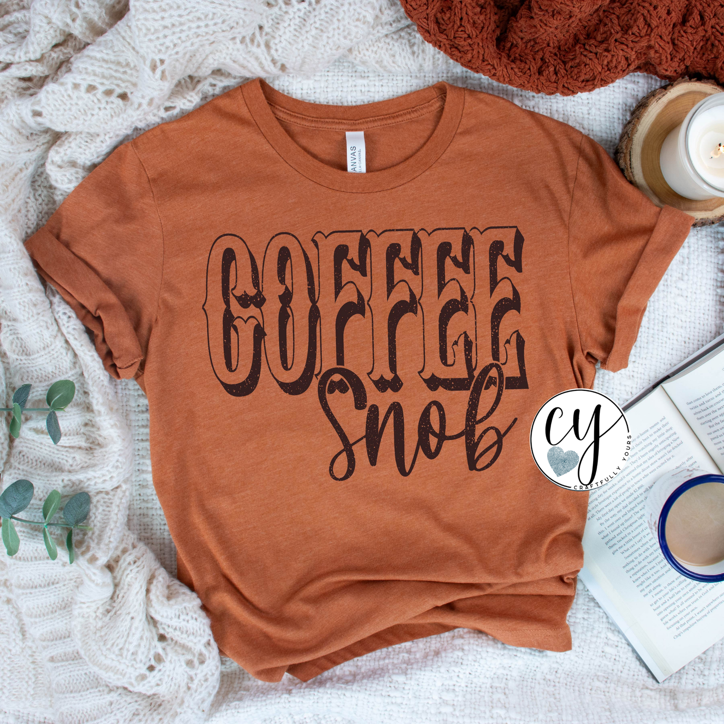 Coffee Snob Flat Tee