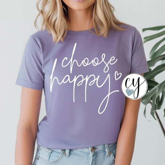 "Choose Happy" Daily Affirmation Tee
