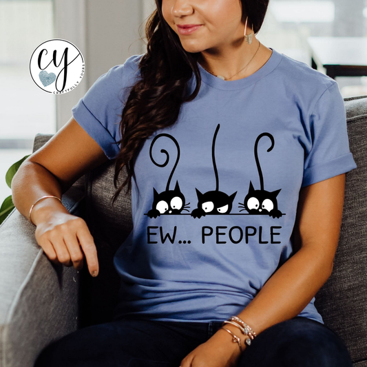 "Ew...People" Introvert Cat Tee