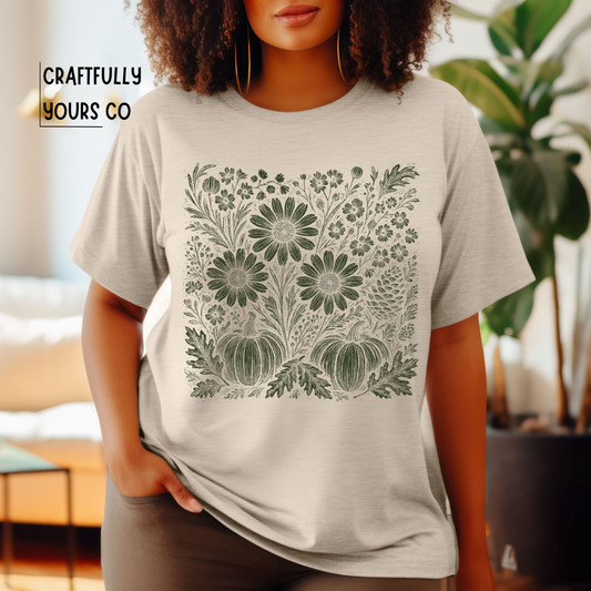 Flower Pumpkin Field Tee