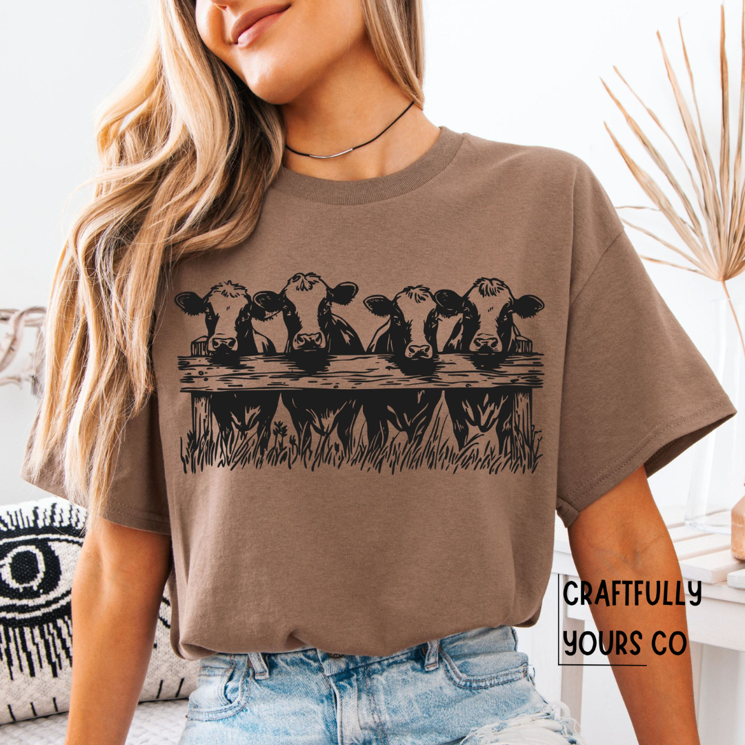 Cow Row Tee