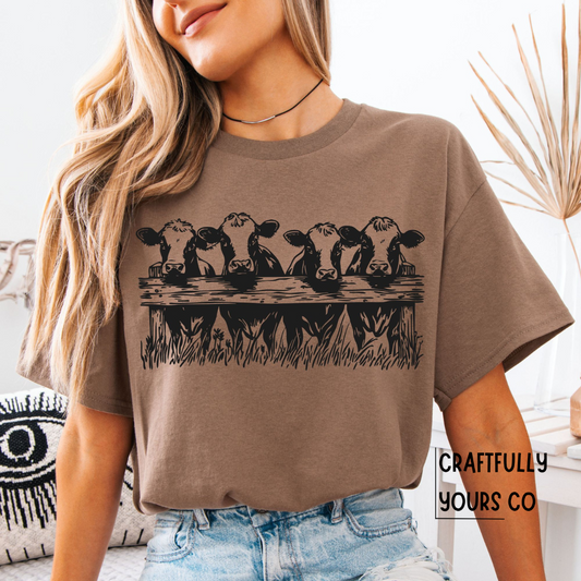 Cow Row Tee