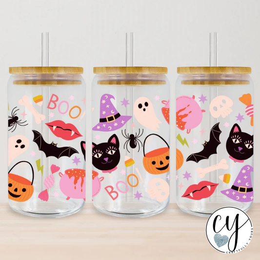 Bright Halloween Spirit Tumbler | Colorful Spooky Season Drinkware