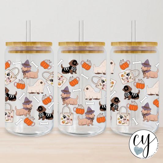Halloween Costume Puppies Tumbler | Cute Dog Lover Spooky Drinkware