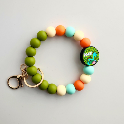 Roar for Jackson Dinosaur Wristlet Keychain | Leukemia Awareness | Accessorize with a Purpose