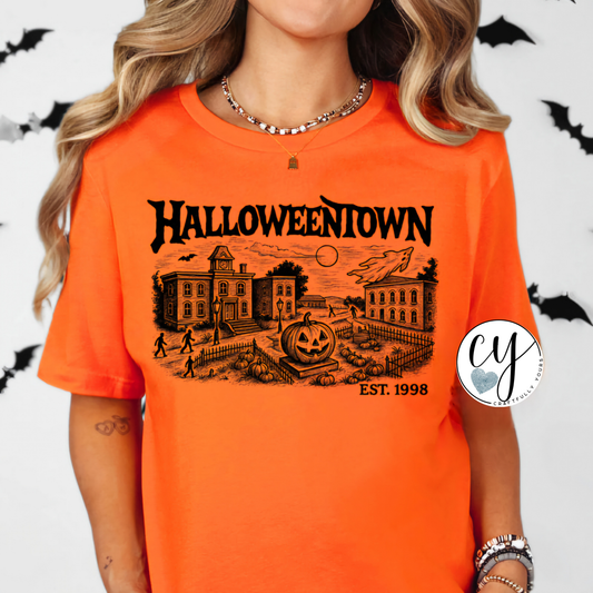 Nostalgic Halloweentown T-Shirt | Millennials Halloween T-Shirt Est 1998 | Spooky Season Vibe Tee | Retro Halloweentown Inspired Shirt