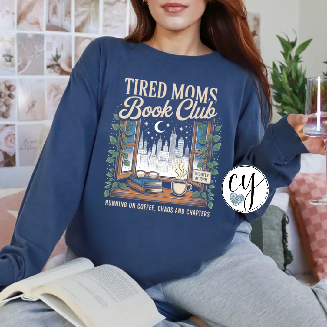 Tired Moms Book Club Tee