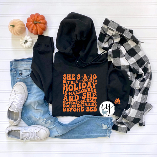 Her Favorite Holiday is Halloween Spooky Season Tee