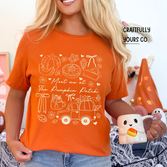 Meet Me at the Pumpkin Patch Doodles Tee