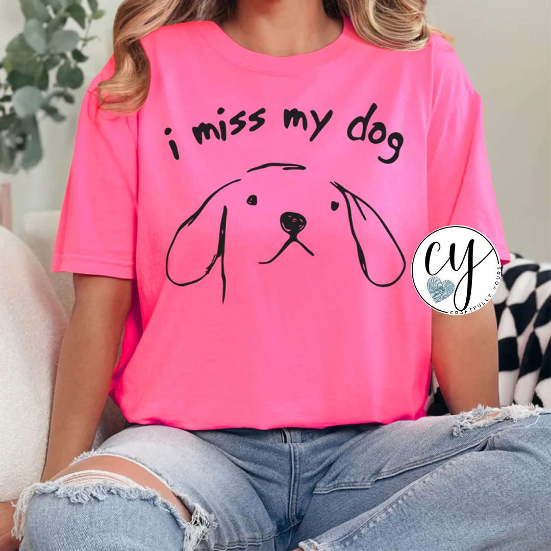 Miss My Dog Heartfelt Sketch Tee