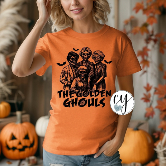 "The Golden Ghouls" Halloween Skeleton Tee